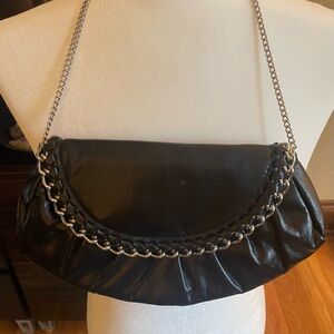 Super cute, black, pink and chain detail handbag